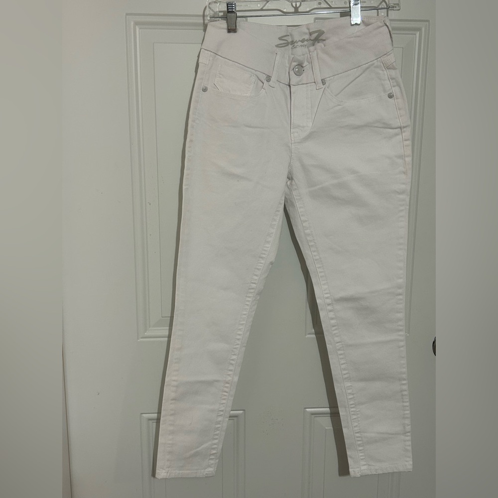 Seven7 Women's White Skinny Jeans